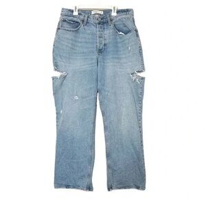 Abercrombie and Fitch the 90s baggy low rise with cuts
